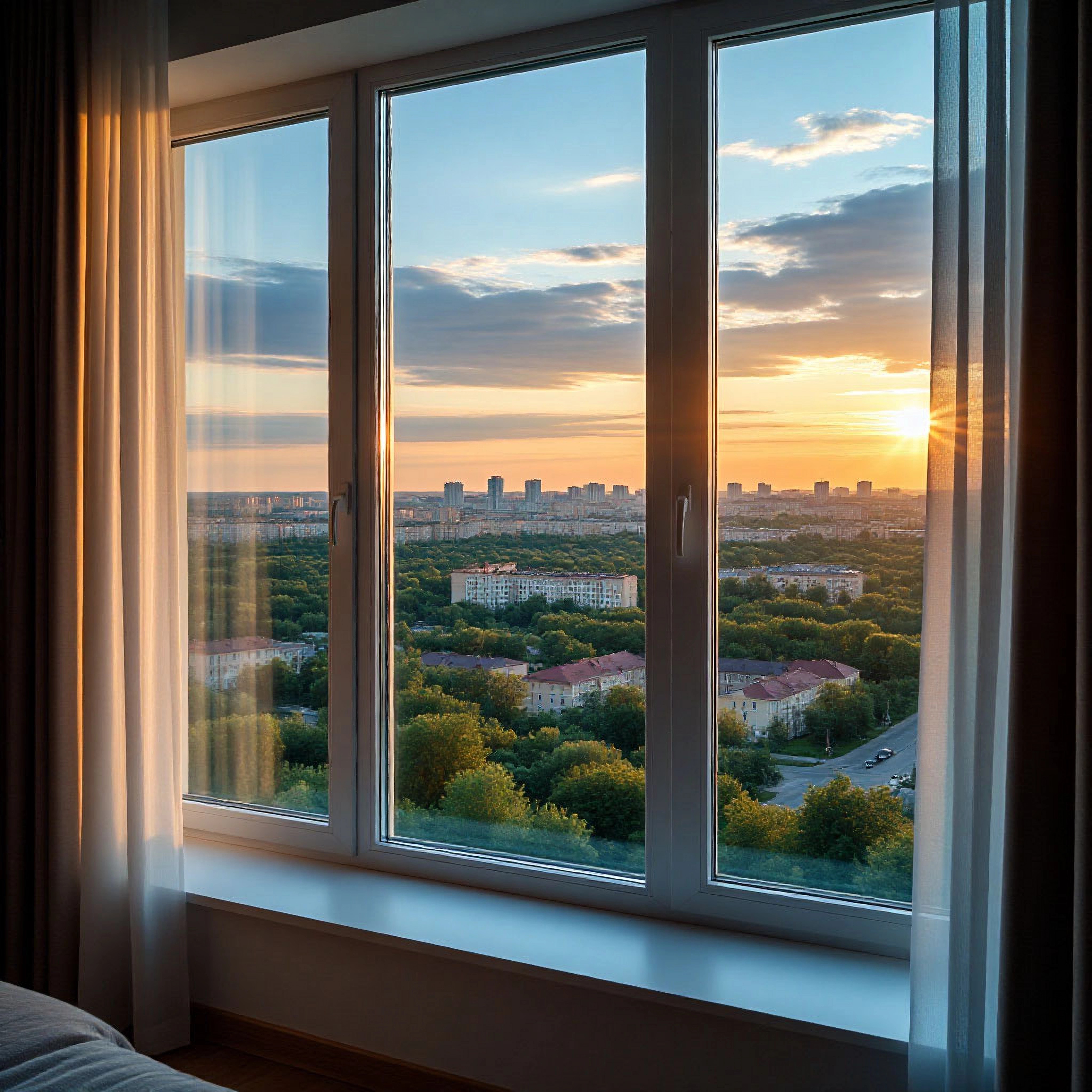 Мойка трехстворчатого окна